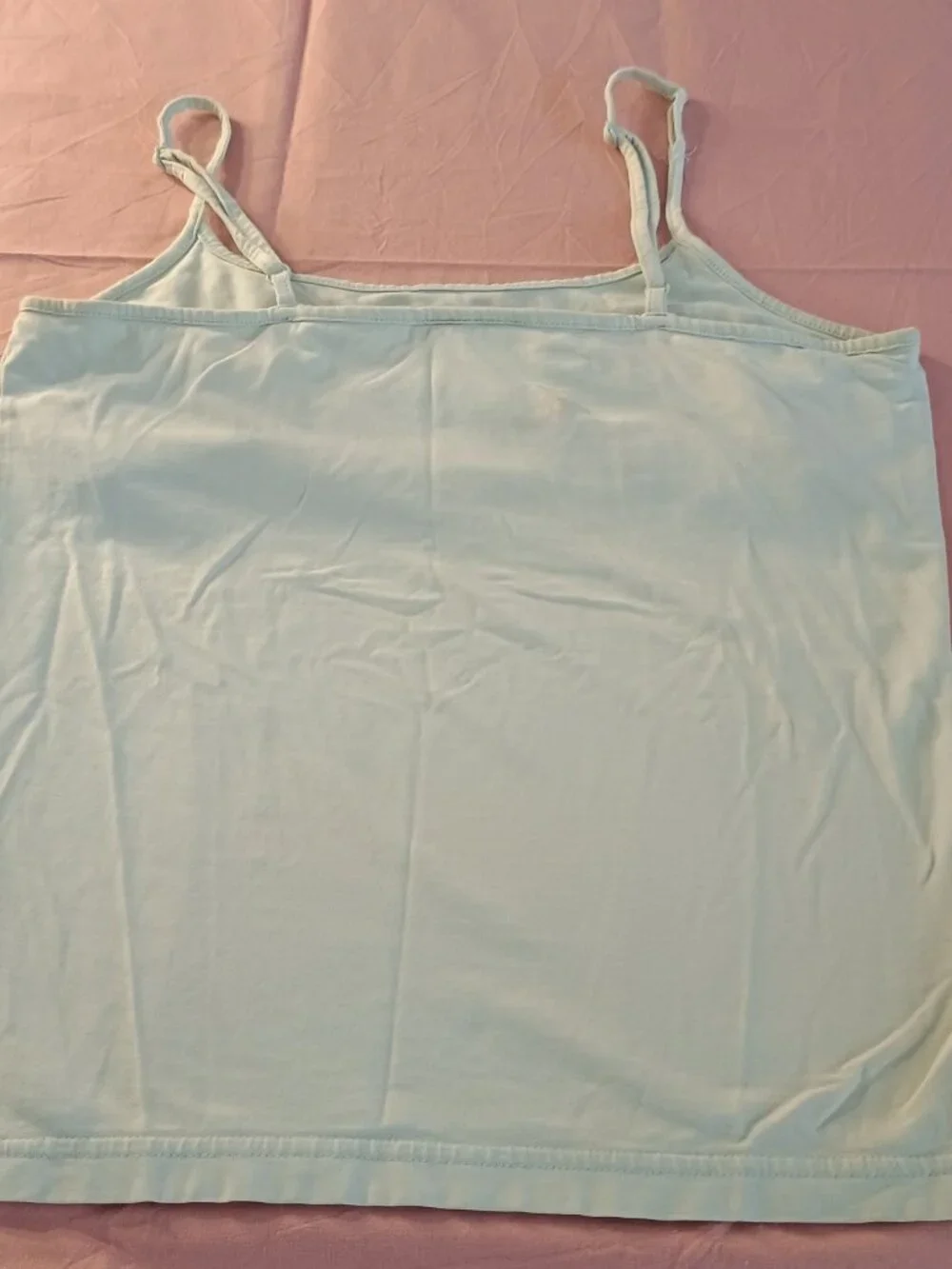 Aeropostale Set of 3 Girl M-L Cami Top Built-In-Bra Eyelet Stretch Cotton Blue/W